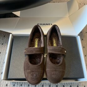 Chanel Mary Janes Shearling