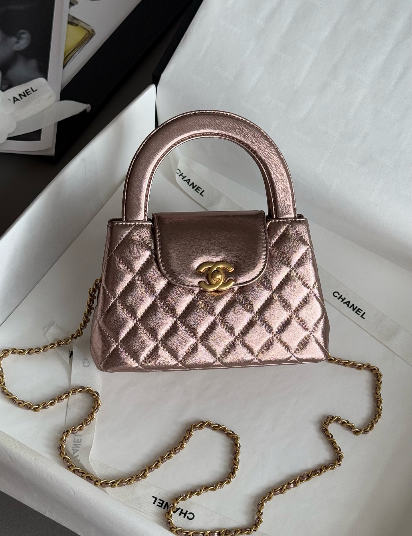 Hermès Kelly 20 Désordre Gris Platine Epsom PHW