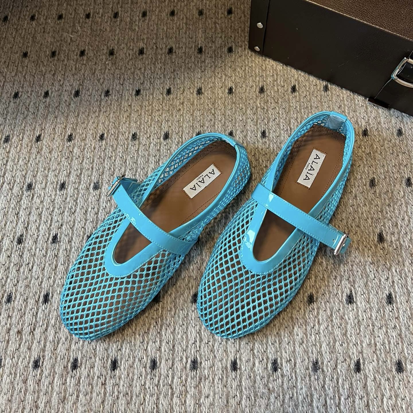Alaia Fishnet Ballet Flats