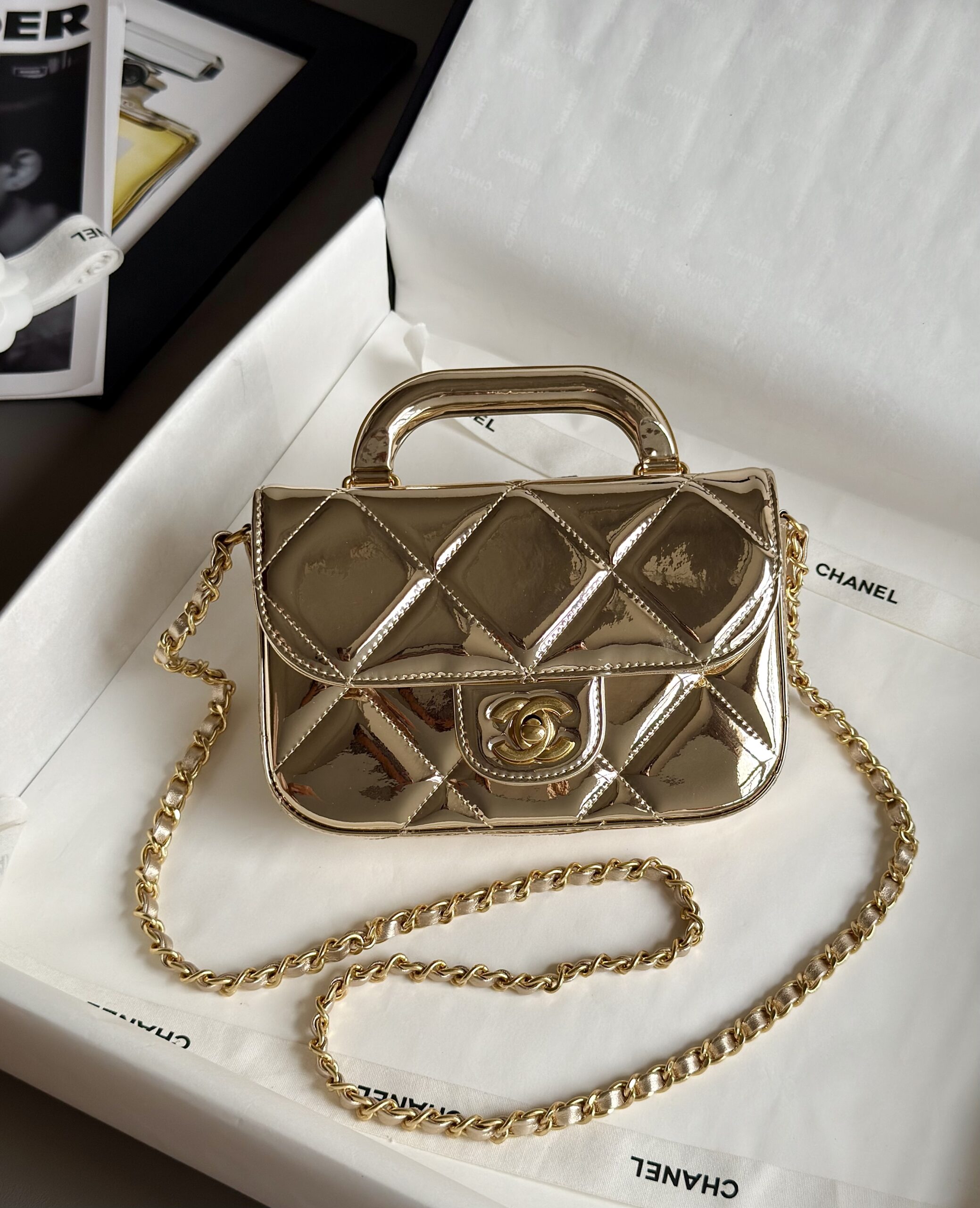 Chanel Large Flap Bag With Top Handle
