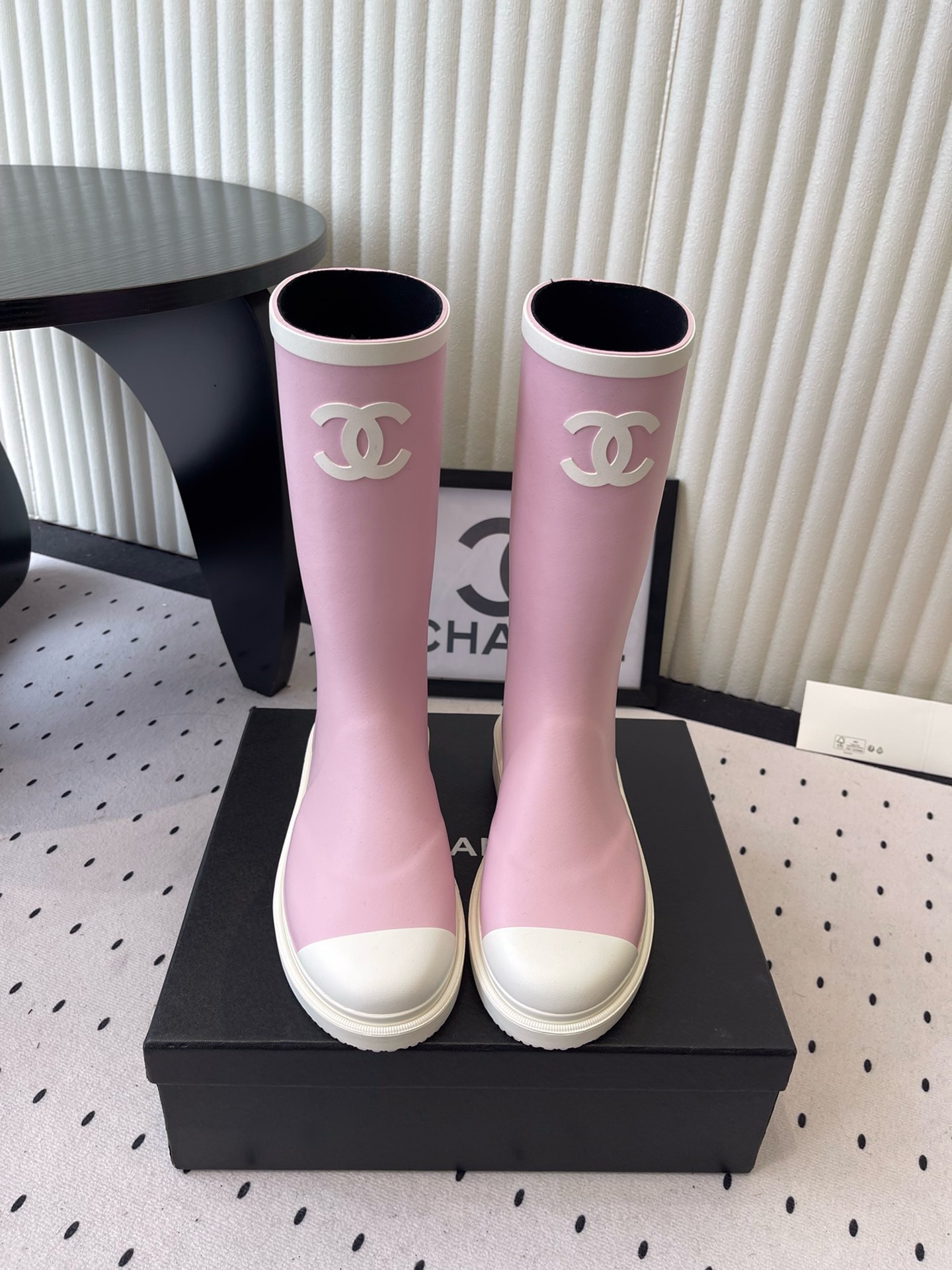 Chanel Rain Rubber Boots