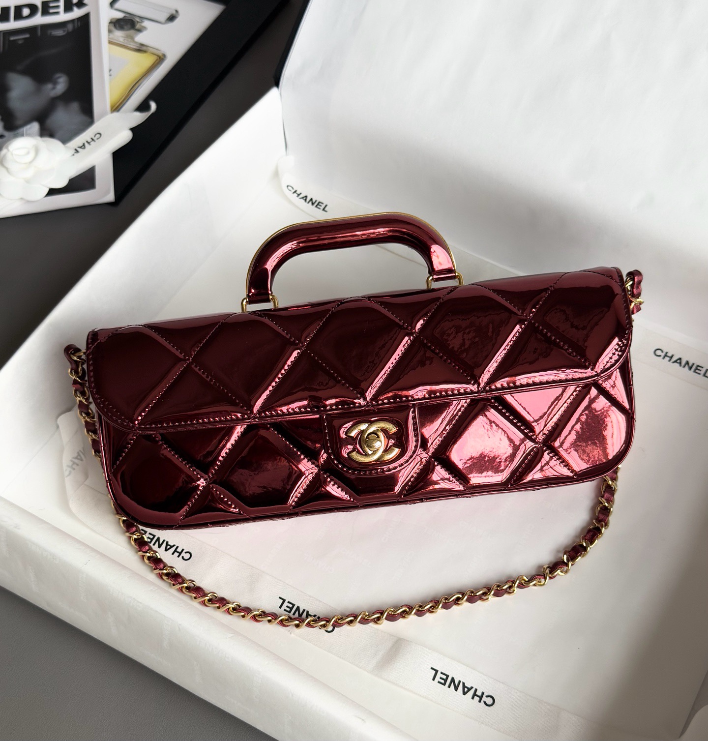 Chanel Large Flap Bag With Top Handle