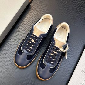 Brunello Cucinelli Suede and Polished Calfskin Sneakers
