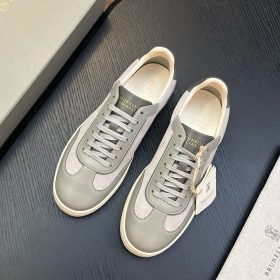Brunello Cucinelli Suede and Polished Calfskin Sneakers