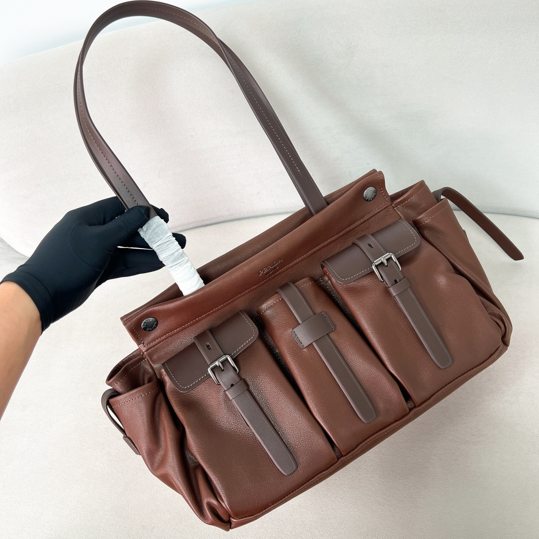 Prada Large Route Bag in Leather