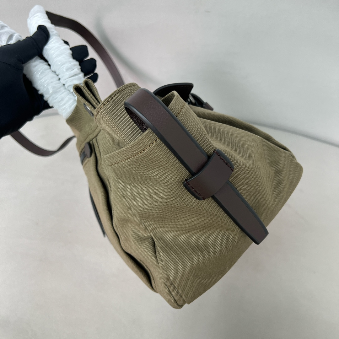 Prada Large Route Bag in Canvas and Leather Prada Large Route Bag in Canvas and Leather