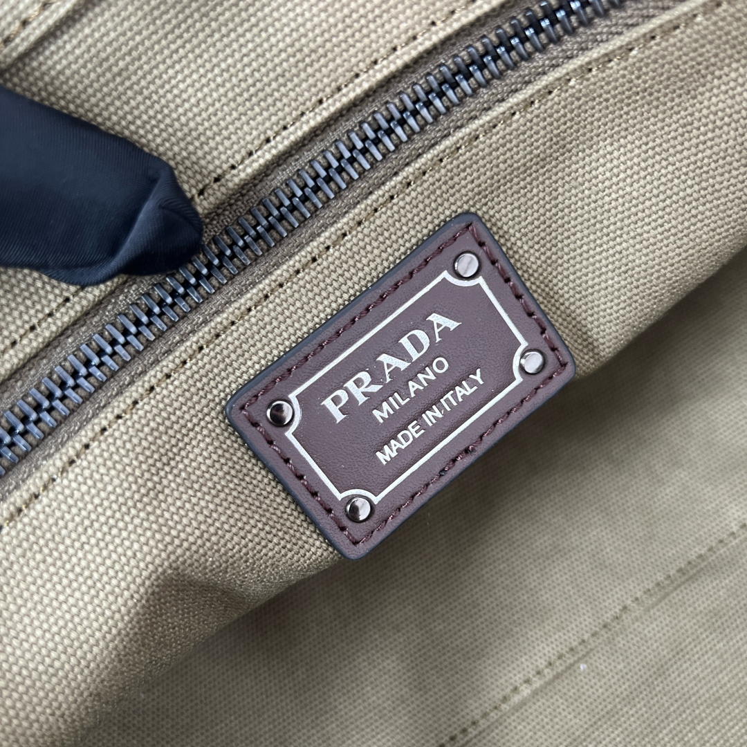 Prada Large Route Bag in Canvas and Leather Prada Large Route Bag in Canvas and Leather